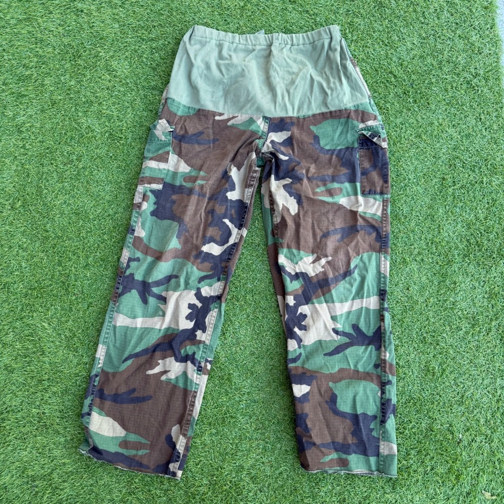 Vtg US Military‎ Camouflage Cargo Maternity Pants Women 14S Woodland Combat